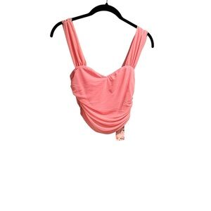 Pink Ruched Sleeveless Top Shein Mod NWT